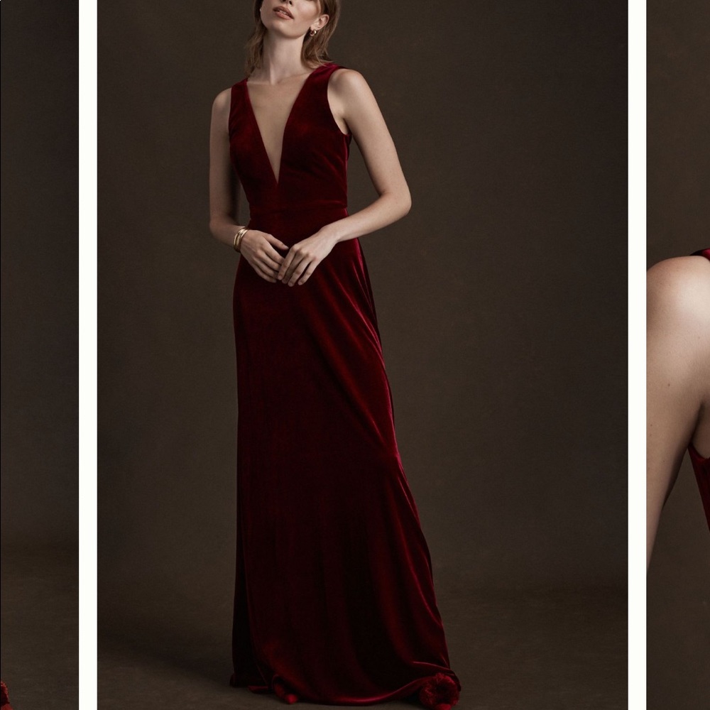 Jenny Yoo Logan Velvet Gown Size 8